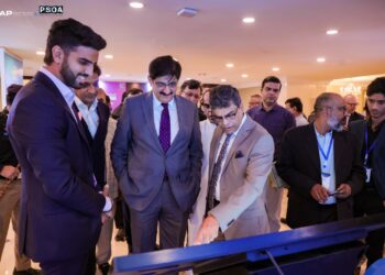 Sindh Chief Minister Syed Murad Ali Shah addressing the International Insurance Conference on insurance sector reforms in Karachi.