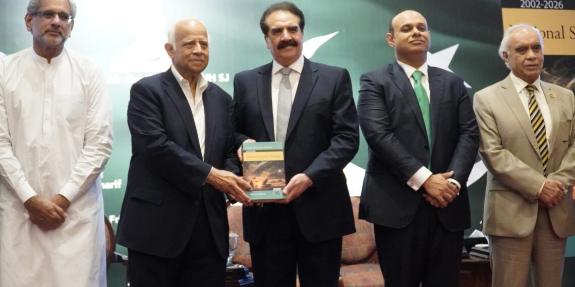 Guests attend the launch ceremony of Ikram Sehgal’s book National Security Strategy 2002–2026 at Serena Hotel Islamabad.