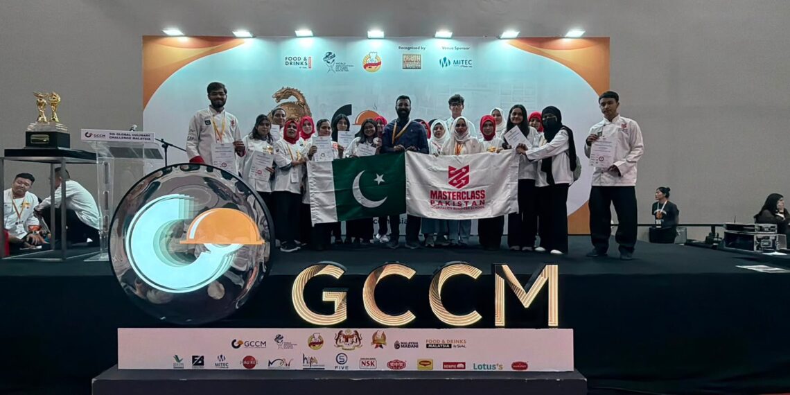 Pakistani women chefs from Masterclass Pakistan celebrate Silver and Bronze medals at the Global Culinary Challenge Malaysia 2026.