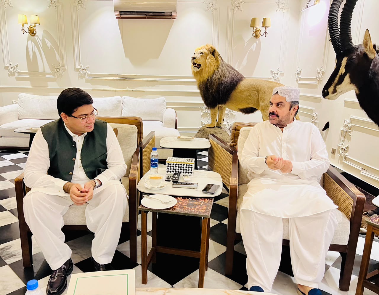 Senior Minister Syed Nasir Hussain Shah chairs a meeting on monsoon preparedness and drainage arrangements in Karachi.