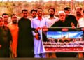 Pilgrims visiting Masooma-e-Sindh Shrine in Agham Kot amid reports of halted construction and incomplete facilities.