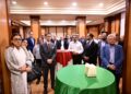 Italian Consul Fabrizio Bielli speaks at a Karachi business symposium promoting energy cooperation and investment between Italy and Pakistan.