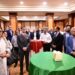 Italian Consul Fabrizio Bielli speaks at a Karachi business symposium promoting energy cooperation and investment between Italy and Pakistan.