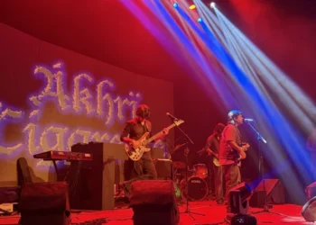 Musicians perform on stage during Fête de la Musique 2026 at Arts Council Karachi.