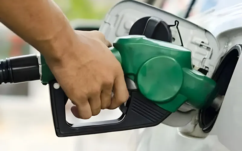 Fuel nozzles at a petrol station in Pakistan following changes to the Climate Support Levy and Petroleum Levy.