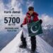 Young Pakistani runner Mohammad Haris Jamal taking part in an outdoor mountain adventure.