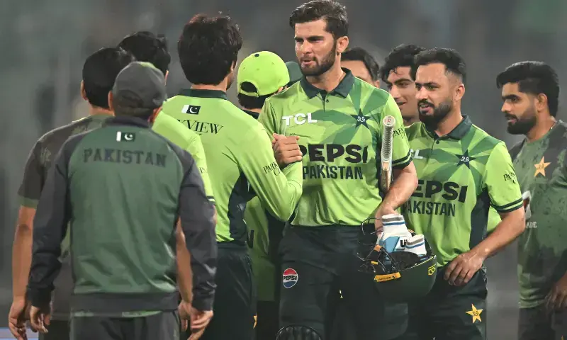 Pakistan cricket team during an international match