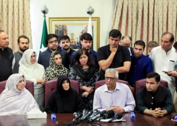Imran Khan and PTI leaders amid controversy over his hospital transfer from Adiala Jail.