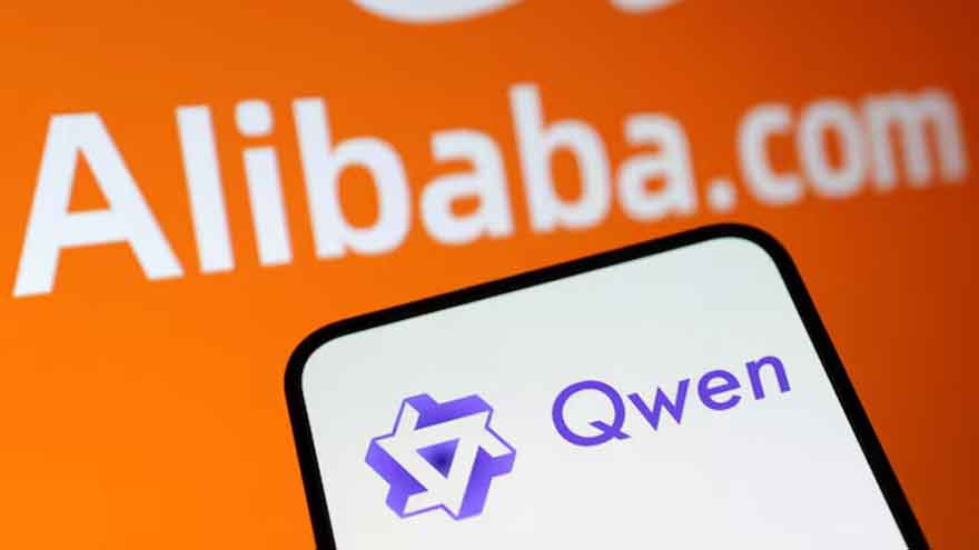 Alibaba's Qwen3.8-Max artificial intelligence model displayed during its official launch announcement.