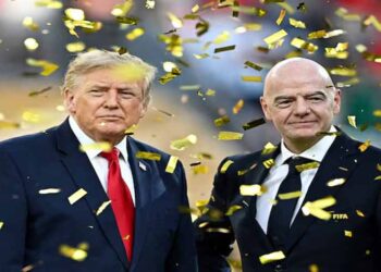 FIFA President Gianni Infantino during an official event amid criticism over the World Cup commercial rights plan.