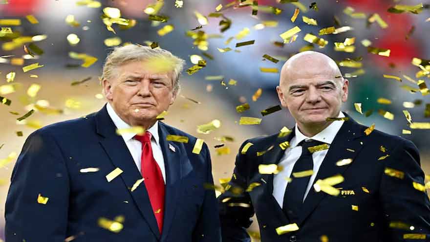 FIFA President Gianni Infantino during an official event amid criticism over the World Cup commercial rights plan.
