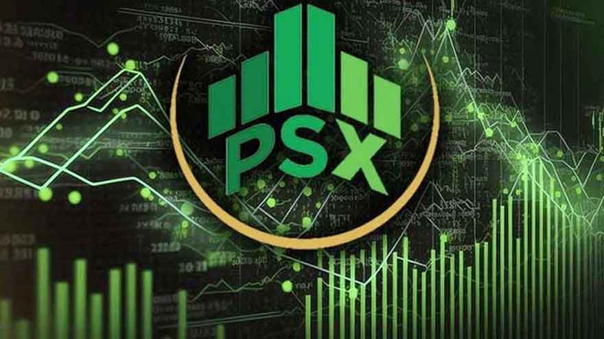 Electronic trading board at the Pakistan Stock Exchange showing the KSE-100 Index above 181,000 points.