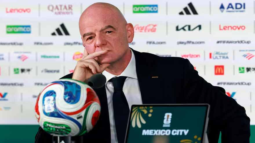 FIFA President Gianni Infantino attends a leadership meeting in Rabat, Morocco, following the World Cup rights controversy.