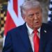 US President Donald Trump during ongoing Iran conflict developments.
