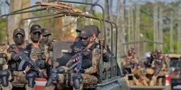 Pakistan security forces during a counterterrorism operation in South Waziristan and Dir districts.