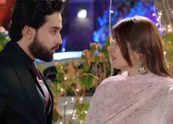 Bilal Abbas Khan and Durefishan Saleem in Pakistani drama Ishq Murshid