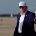 Donald Trump and Air Force One during his international trip amid heightened security concerns