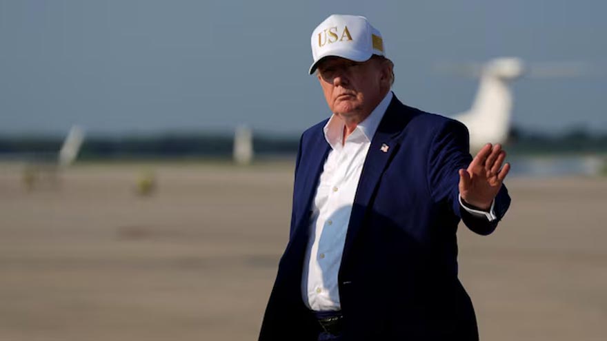 Donald Trump and Air Force One during his international trip amid heightened security concerns