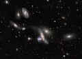 Astronomical map showing billions of stars, galaxies and other objects across the night sky