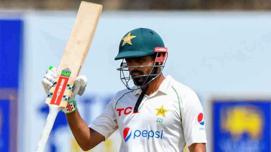Pakistan captain Babar Azam celebrates his return to the ICC Test batting top 10.
