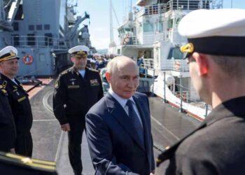 Russian President Vladimir Putin visits Iturup island in the disputed Kuril chain.