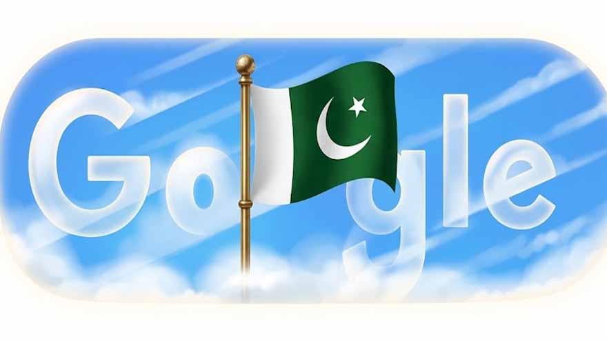 Google Doodle featuring Pakistan’s green and white national colours for Independence Day