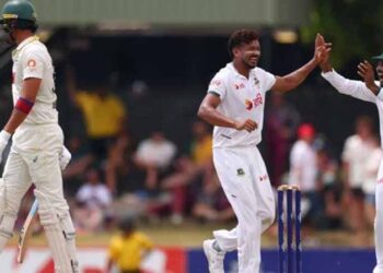 Bangladesh cricket team celebrates historic Test victory over Australia in Darwin