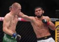 Islam Makhachev celebrates UFC welterweight title victory over Ian Machado Garry