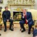 Donald Trump and CNN reporter Kristen Holmes during a tense Oval Office exchange