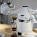 Humanoid robot guides schoolchildren at a robotics school in China