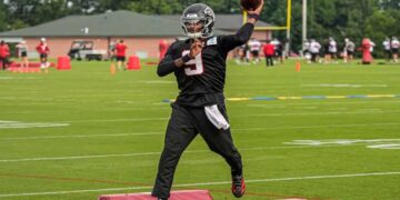Michael Penix Jr. Atlanta Falcons quarterback during NFL preseason