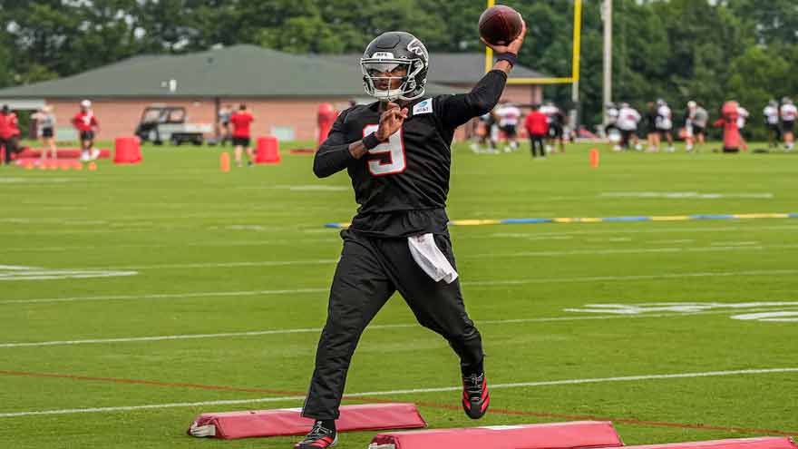 Michael Penix Jr. Atlanta Falcons quarterback during NFL preseason