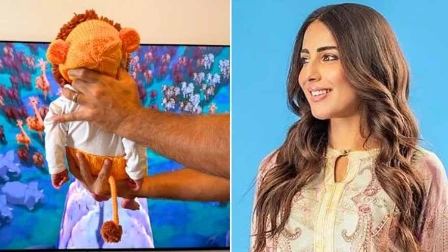 Pakistani actor Ushna Shah announces the birth of her first baby boy with husband Hamza Amin.