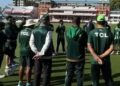 Babar Azam training with the Pakistan cricket team at Lord’s.