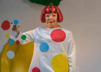 Japanese contemporary artist Yayoi Kusama known for her polka dot artworks and immersive infinity installations.