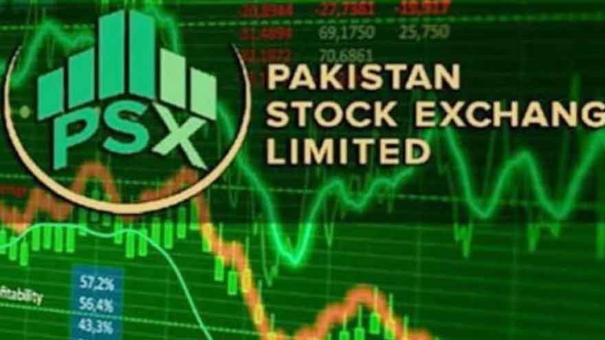 Pakistan Stock Exchange building representing positive stock market trading