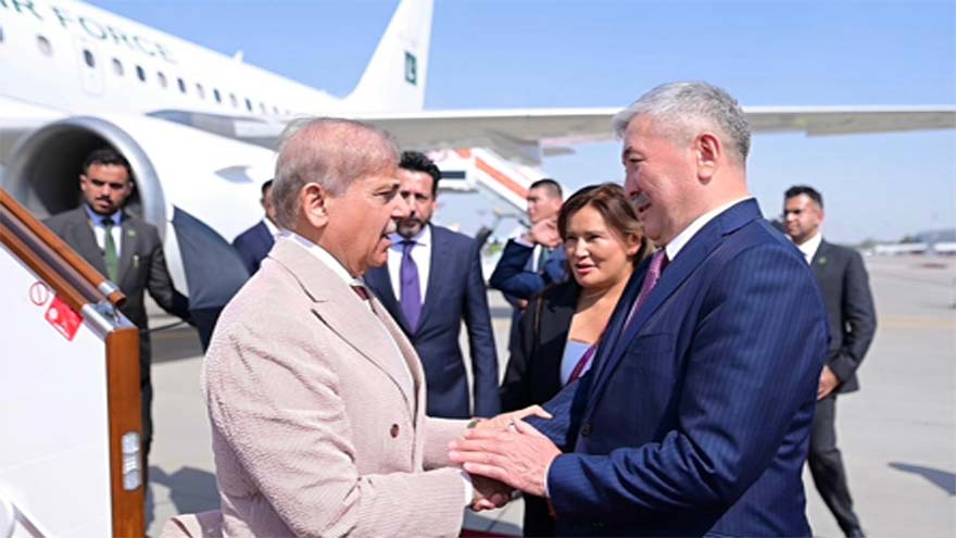 Prime Minister Shehbaz Sharif arriving in Bishkek to attend the Shanghai Cooperation Organisation SCO Summit