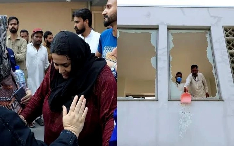 PIMS hospital in Islamabad following a deadly nursery fire that killed 14 newborns