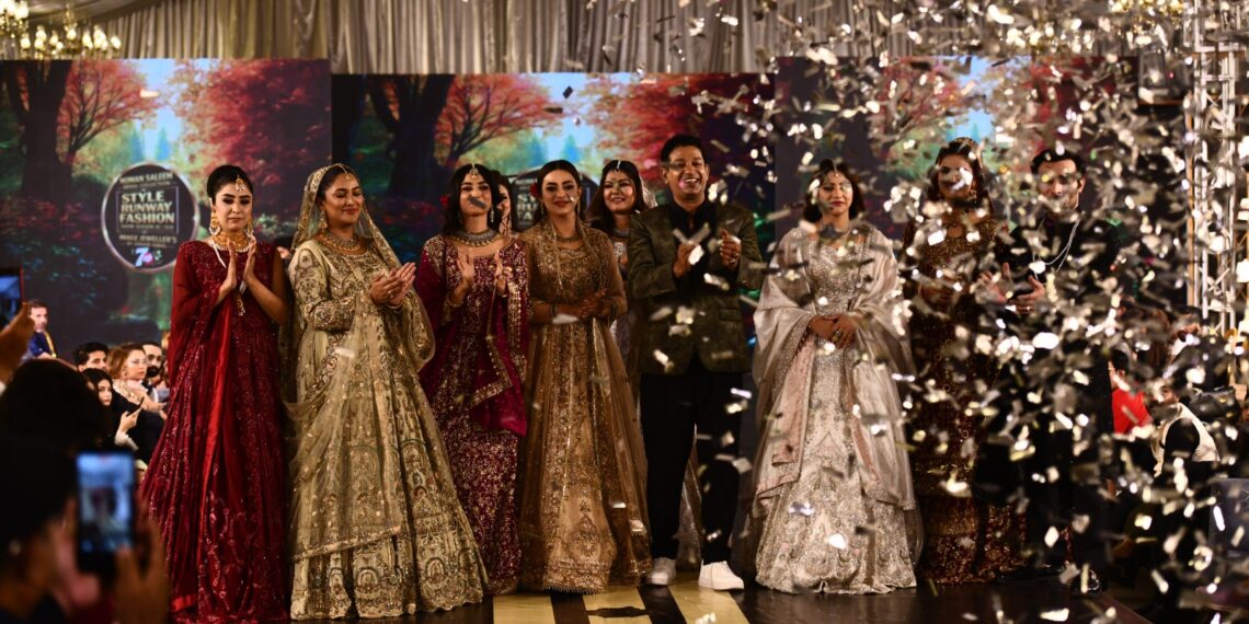 Fashion models present designer collections at Style Runway Fashion Show Season 18 in Karachi.