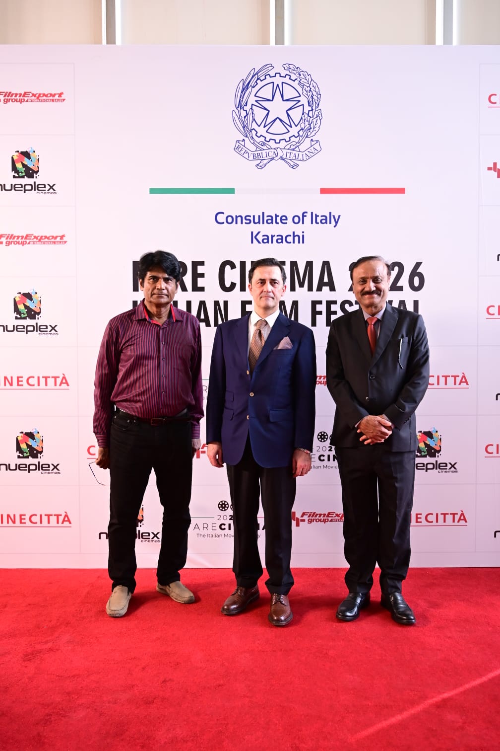 Italian Consul Fabrizio Bielli and guests attend Fare Cinema 2026 in Karachi celebrating Ettore Scola
