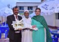 Sayeeda Leghari and Education Foundation Sindh officials at Independence Day school ceremony in Karachi