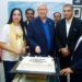 Photographers and artists attend a World Photography Day exhibition at the French Cultural Centre in Karachi
