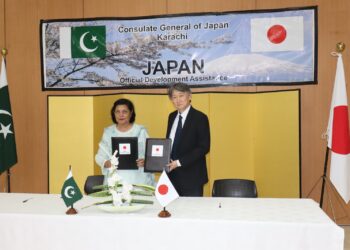Japan provides a grant for a new school bus for special students in Karachi