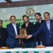 FPCCI President Atif Ikram Sheikh with Shahid Afridi at an evening supporting the Shahid Afridi Foundation.
