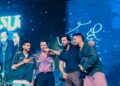 Atif Aslam performing at Spotify’s Subah Aye Na album celebration in Karachi.