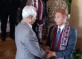 Sindh Governor Syed Muhammad Nehal Hashmi meeting Malaysian Consul General Muhammad Yunus Ibrahim at Governor House