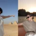 Pakistani actor Hania Aamir poses in stylish outfits during her European and Middle Eastern travels.