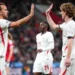 Harry Kane celebrates scoring for England against Czech Republic in Nations League