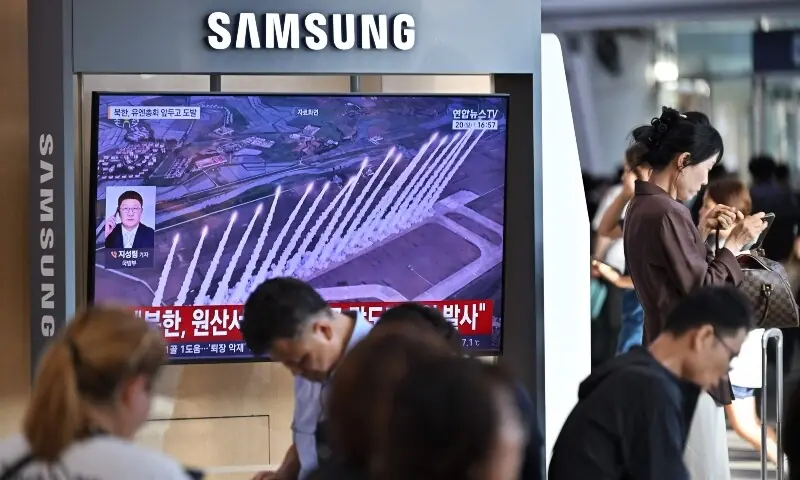North Korean ballistic missile launch amid rising tensions with South Korea, the US and Japan.