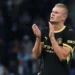 Erling Haaland celebrates during Manchester City’s Champions League victory over Porto